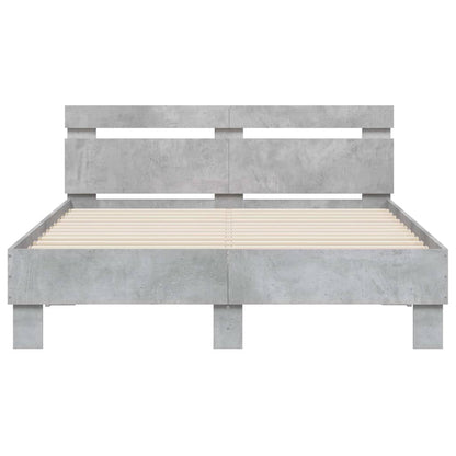 Bed Frame | Concrete grey | Engineered wood, Plywood