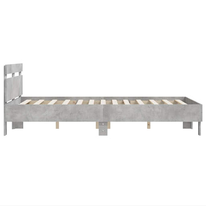 Bed Frame | Concrete grey | Engineered wood, Plywood