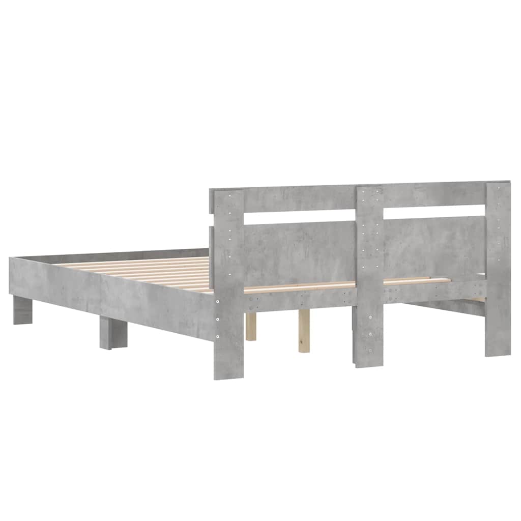 Bed Frame | Concrete grey | Engineered wood, Plywood