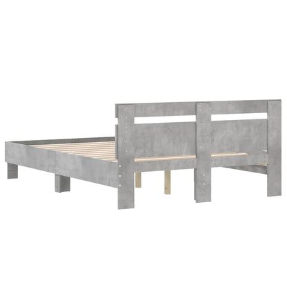 Bed Frame | Concrete grey | Engineered wood, Plywood
