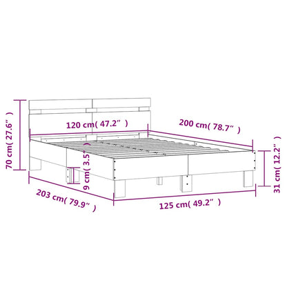Bed Frame | Concrete grey | Engineered wood, Plywood