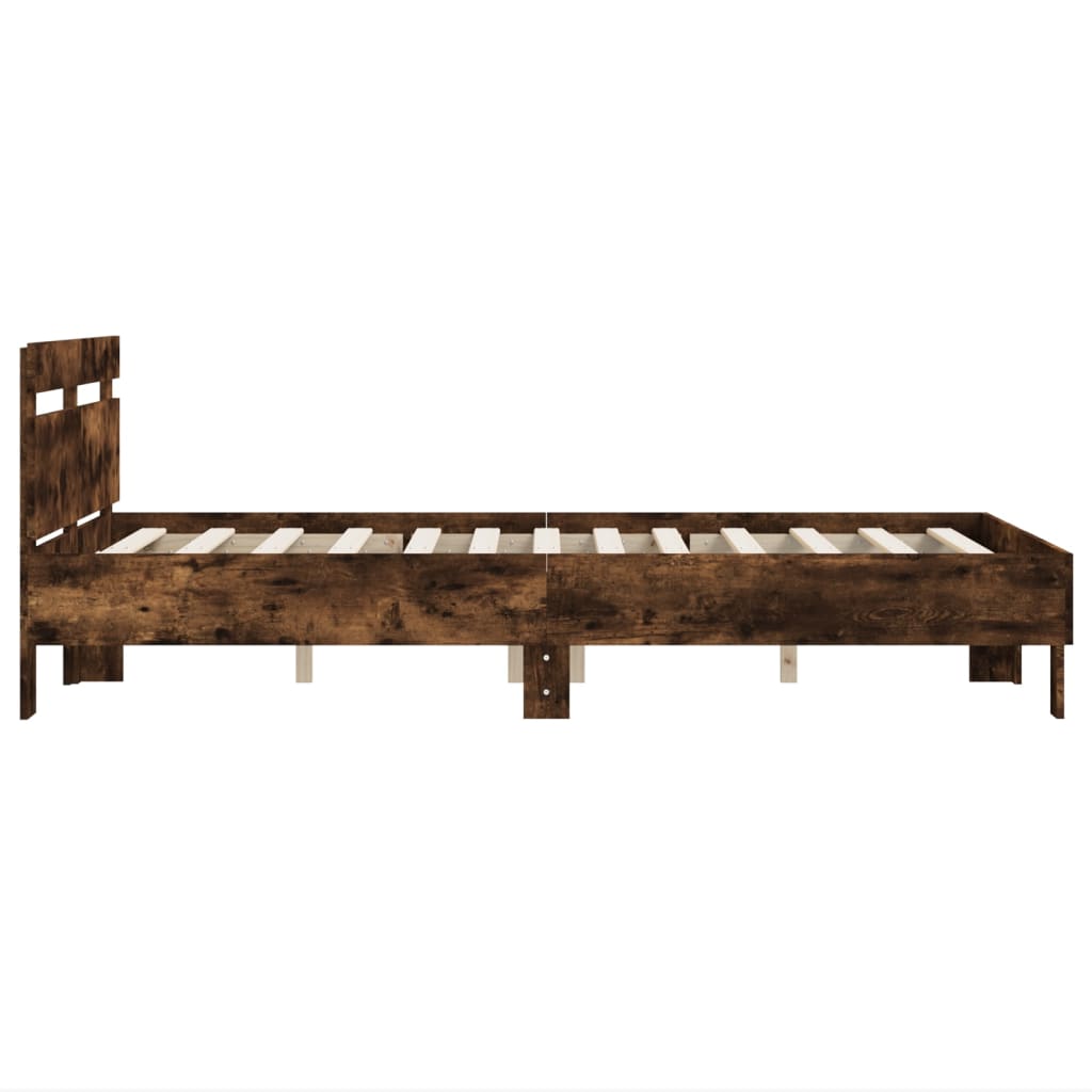 Bed Frame | Smoked Oak | Engineered wood, Plywood | 120x200 cm | Modern