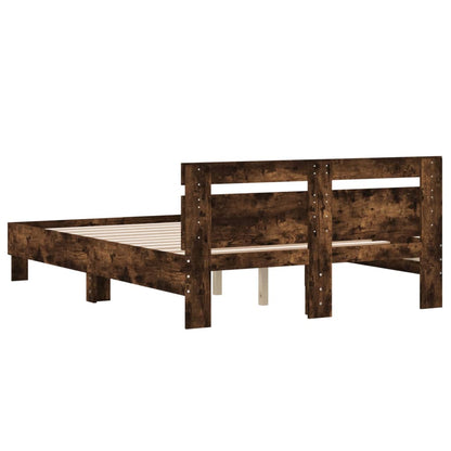 Bed Frame | Smoked Oak | Engineered wood, Plywood | 120x200 cm | Modern