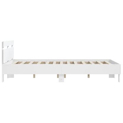 Bed Frame without Mattress White 140x190 cm