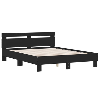 Bed Frame without Mattress Black 140x190 cm