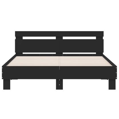 Bed Frame without Mattress Black 140x190 cm
