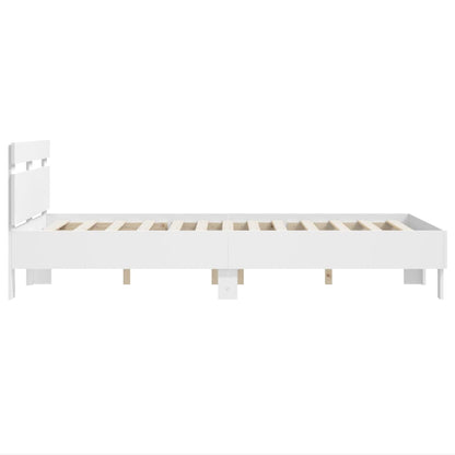 Bed Frame without Mattress White 135x190 cm Double