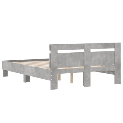 Bed Frame | Concrete grey | Engineered wood | Double |  Durable