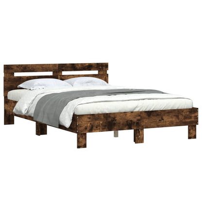 Bed Frame | Smoked Oak | Engineered Wood | Small Double | Durable