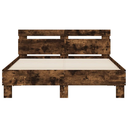 Bed Frame | Smoked Oak | Engineered Wood | Small Double | Durable