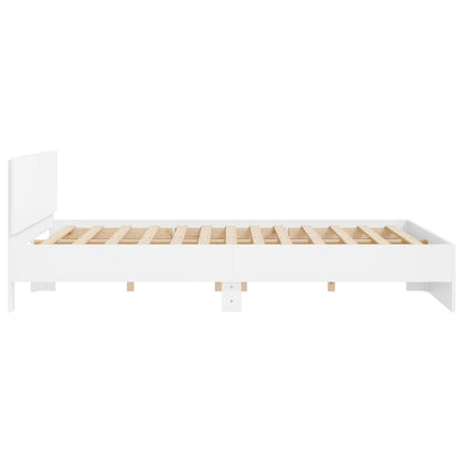 Bed Frame | White | Engineered wood, Plywood | Double Bed |  Durable