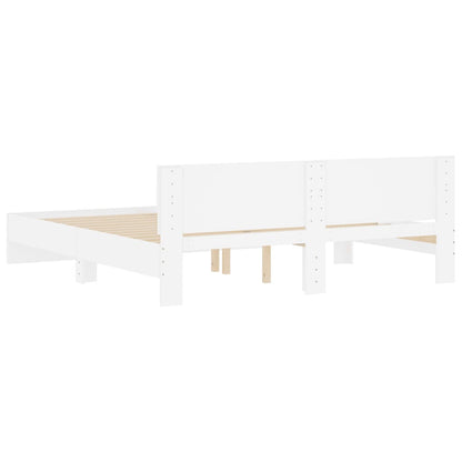 Bed Frame | White | Engineered wood, Plywood | Double Bed |  Durable