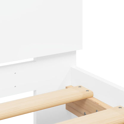 Bed Frame | White | Engineered wood, Plywood | Double Bed |  Durable