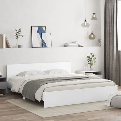 Bed Frame | White | Engineered wood, Plywood | Double Bed |  Durable