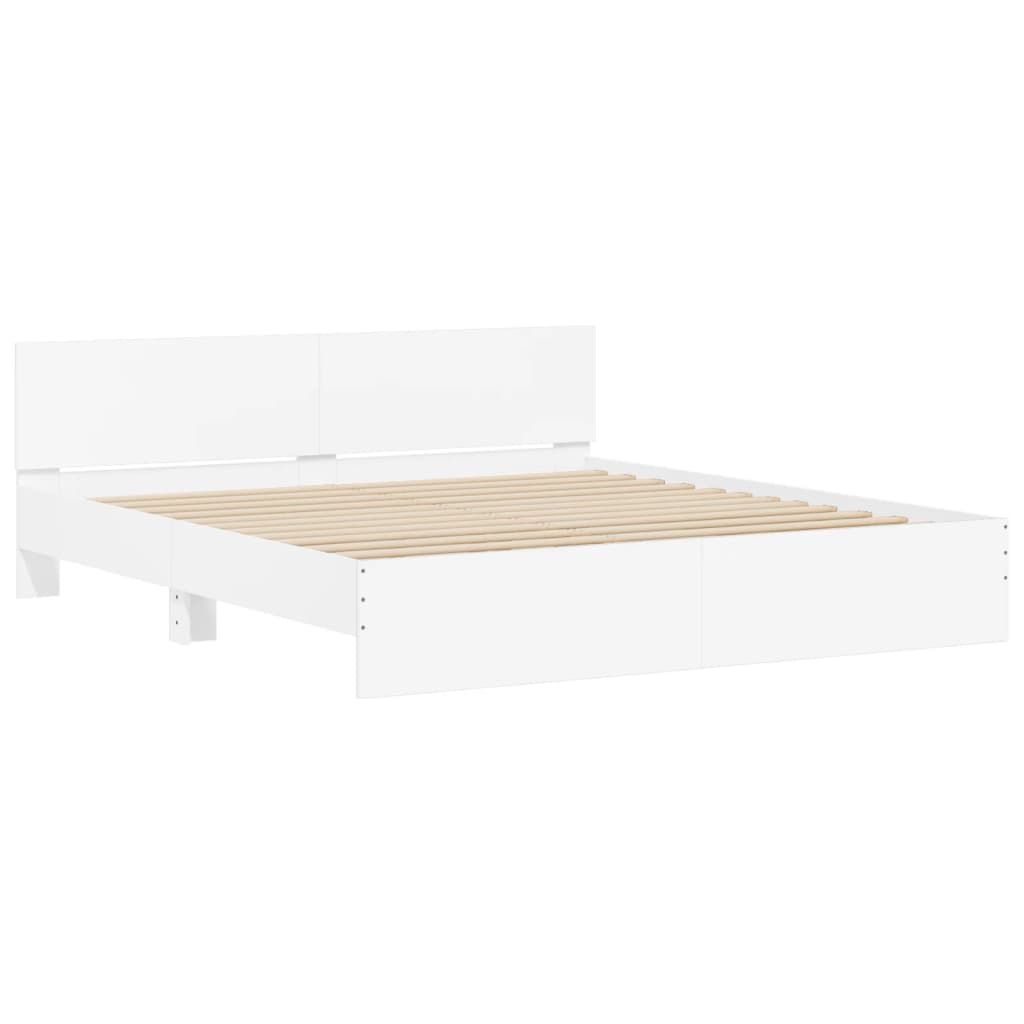 Bed Frame | White | Engineered wood, Plywood | Super King | Modern