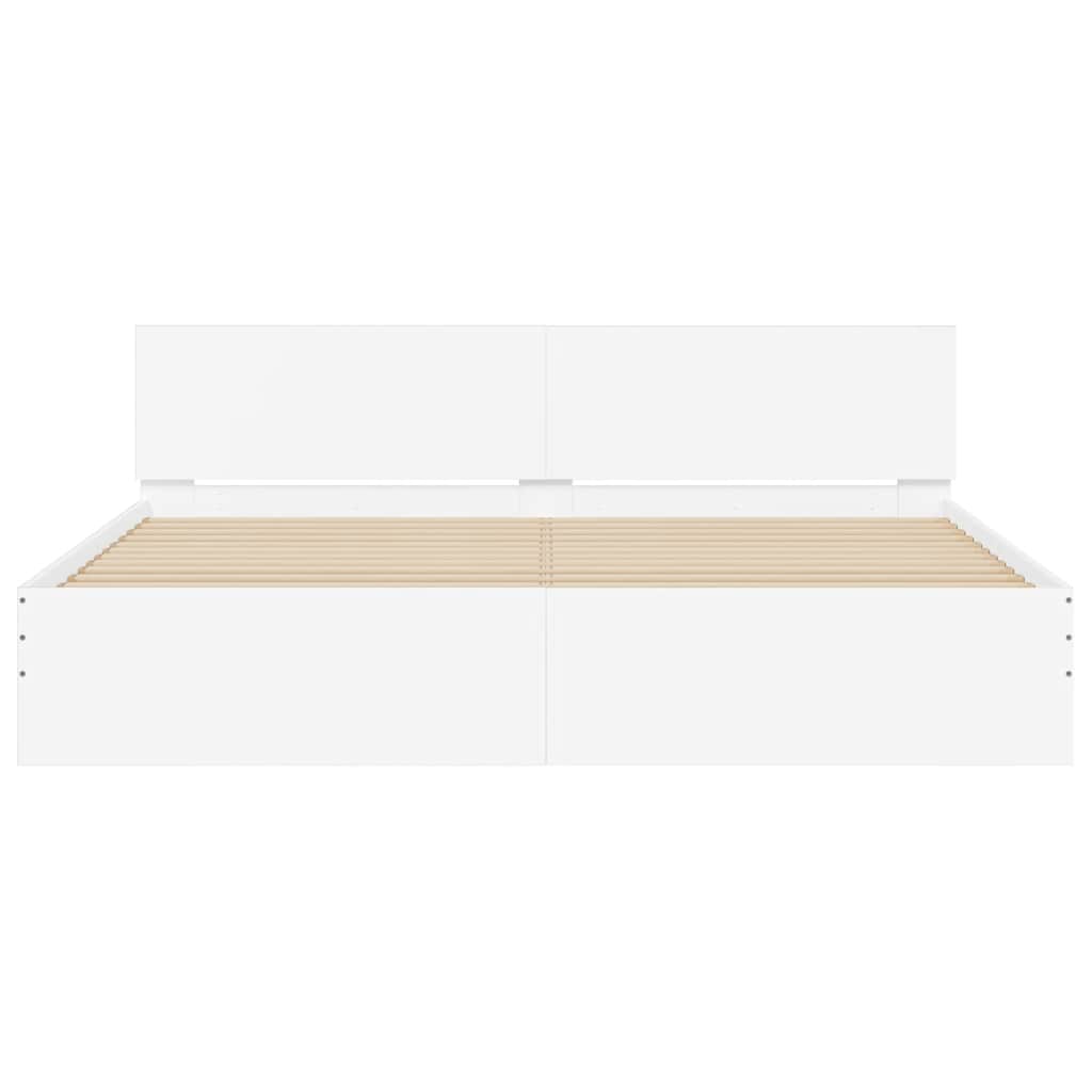 Bed Frame | White | Engineered wood, Plywood | Super King | Modern