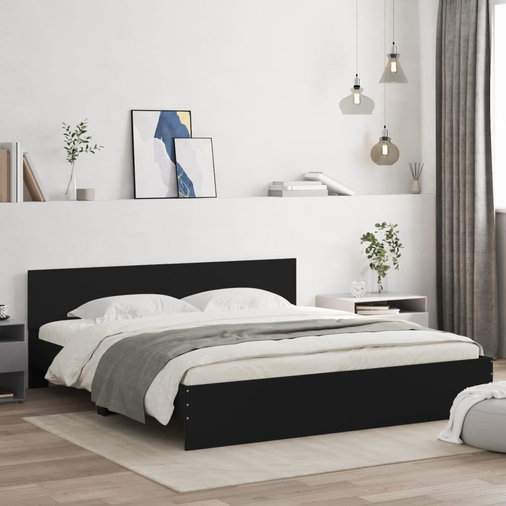 Bed Frame | Black | Engineered wood | Super King | Bed Frame
