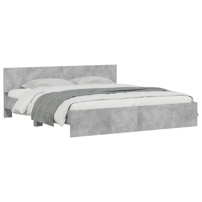 Bed Frame | Concrete grey | Engineered wood, Plywood | Super King