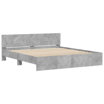 Bed Frame | Concrete grey | Engineered wood, Plywood | Super King