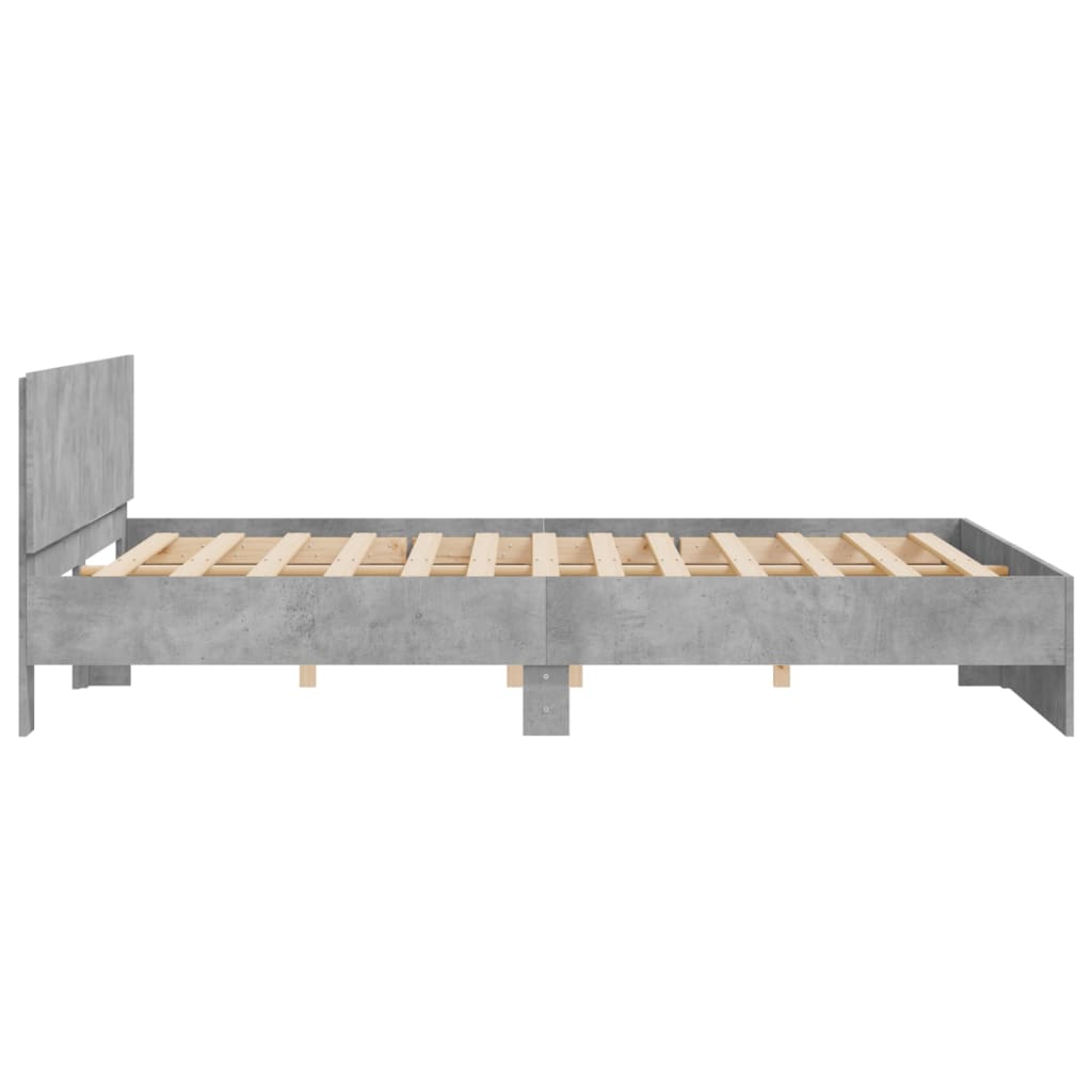 Bed Frame | Concrete grey | Engineered wood, Plywood | Super King