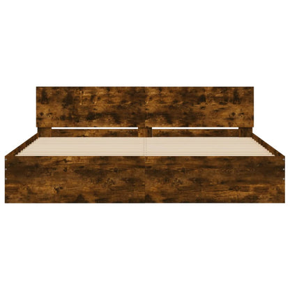 Bed Frame | Smoked Oak | Engineered Wood, Plywood | Super King | Durable