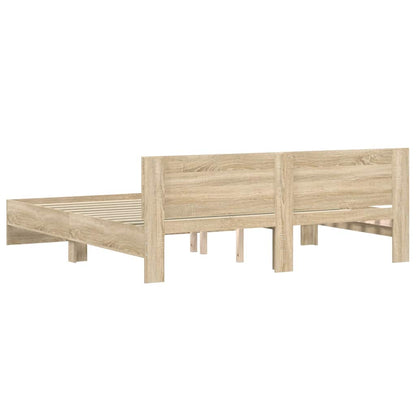 Bed Frame | Sonoma oak | Engineered wood, Plywood | Double | Durable