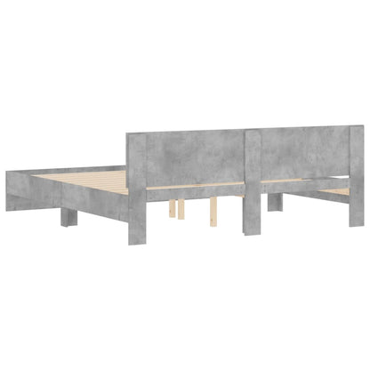 Bed Frame | Concrete grey | Engineered wood | Double | Durable