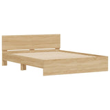 Bed Frame with Headboard Sonoma Oak 150x200 cm King Size