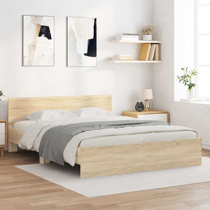 Bed Frame | Sonoma Oak | Engineered wood, Plywood | King Size | Durable