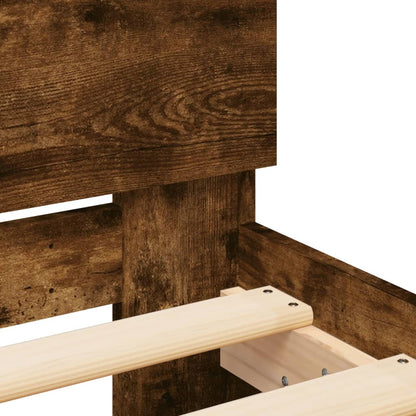 Bed Frame | Smoked Oak | Engineered wood | King Size | Durable