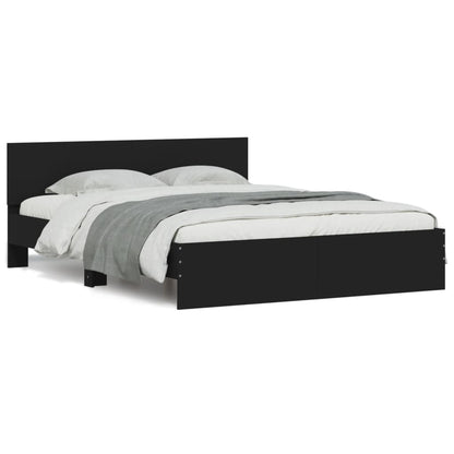 Bed Frame without Mattress Black 140x200 cm