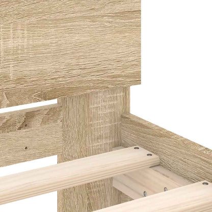 Bed Frame | Sonoma oak | Engineered wood, Plywood | Double | Modern