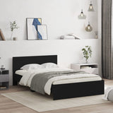 Bed Frame with Headboard Black 120x200 cm