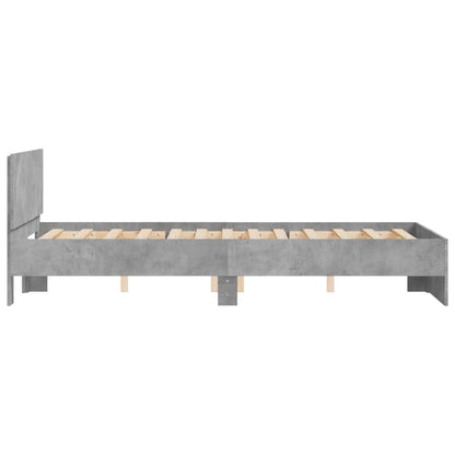 Bed Frame | Concrete Grey | Engineered wood | 120x200 cm | Durable