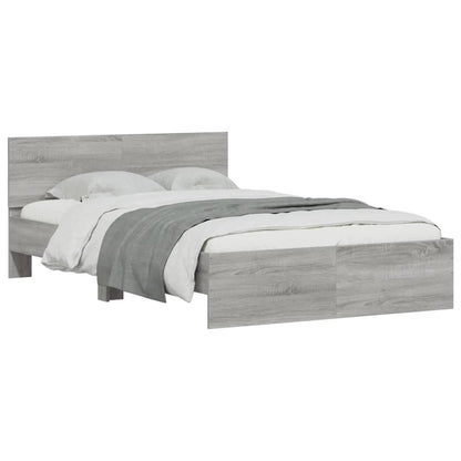 Bed Frame | Grey Sonoma | Engineered wood | Double | Modern | Bed Frame