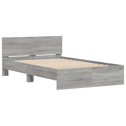 Bed Frame | Grey Sonoma | Engineered wood | Double | Modern | Bed Frame