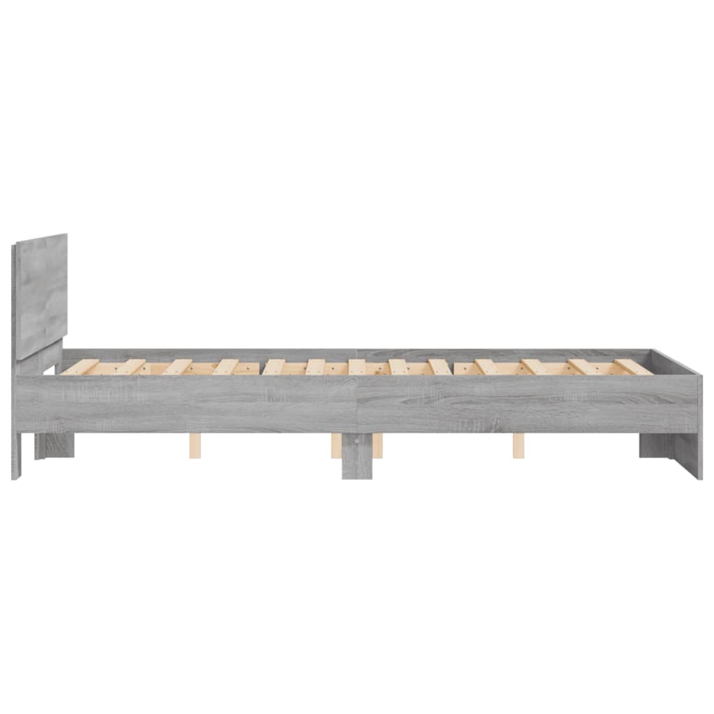 Bed Frame | Grey Sonoma | Engineered wood | Double | Modern | Bed Frame