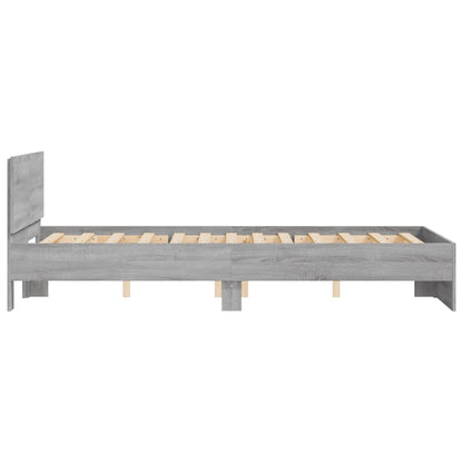 Bed Frame | Grey Sonoma | Engineered wood | Double | Modern | Bed Frame