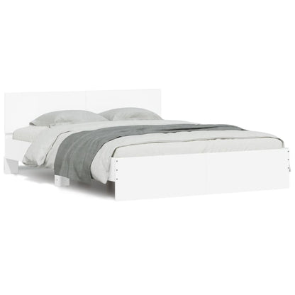Bed Frame | White | Engineered wood | Double | Modern | Bed Frame