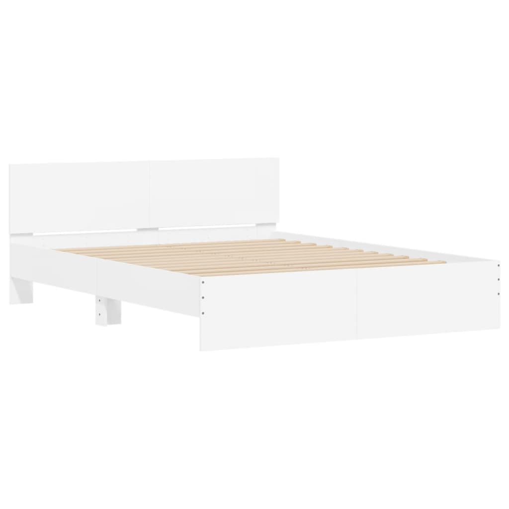 Bed Frame | White | Engineered wood | Double | Modern | Bed Frame