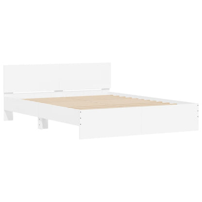 Bed Frame | White | Engineered wood | Double | Modern | Bed Frame