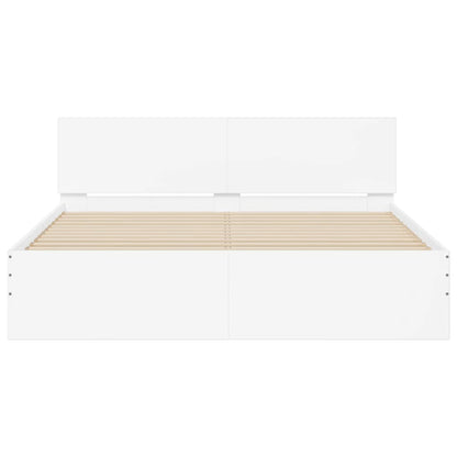 Bed Frame | White | Engineered wood | Double | Modern | Bed Frame