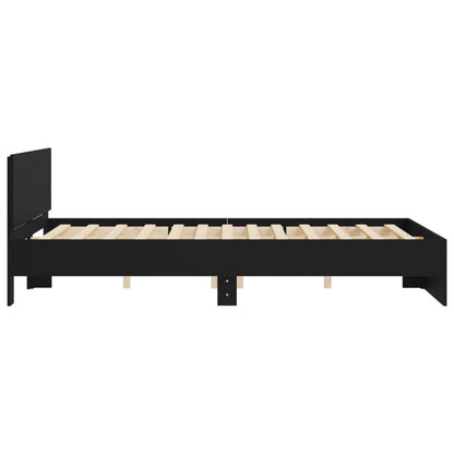 Bed Frame | Black | Engineered wood, Plywood | 140 cm x 190 cm | Durable