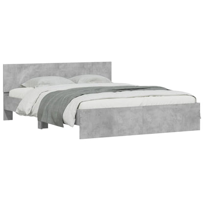 Bed Frame | Concrete grey | Engineered wood, Plywood | Double | Durable