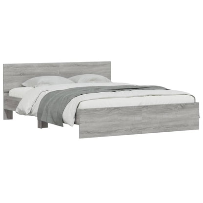 Bed Frame | Grey Sonoma | Engineered wood and Plywood | Double | Durable