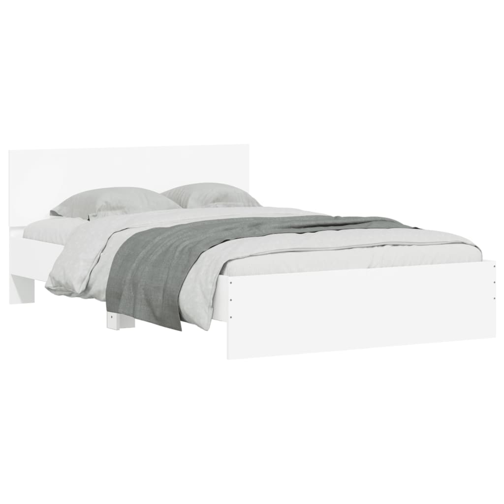 Bed Frame | White | Engineered Wood | Double | Robust | Bed Frame