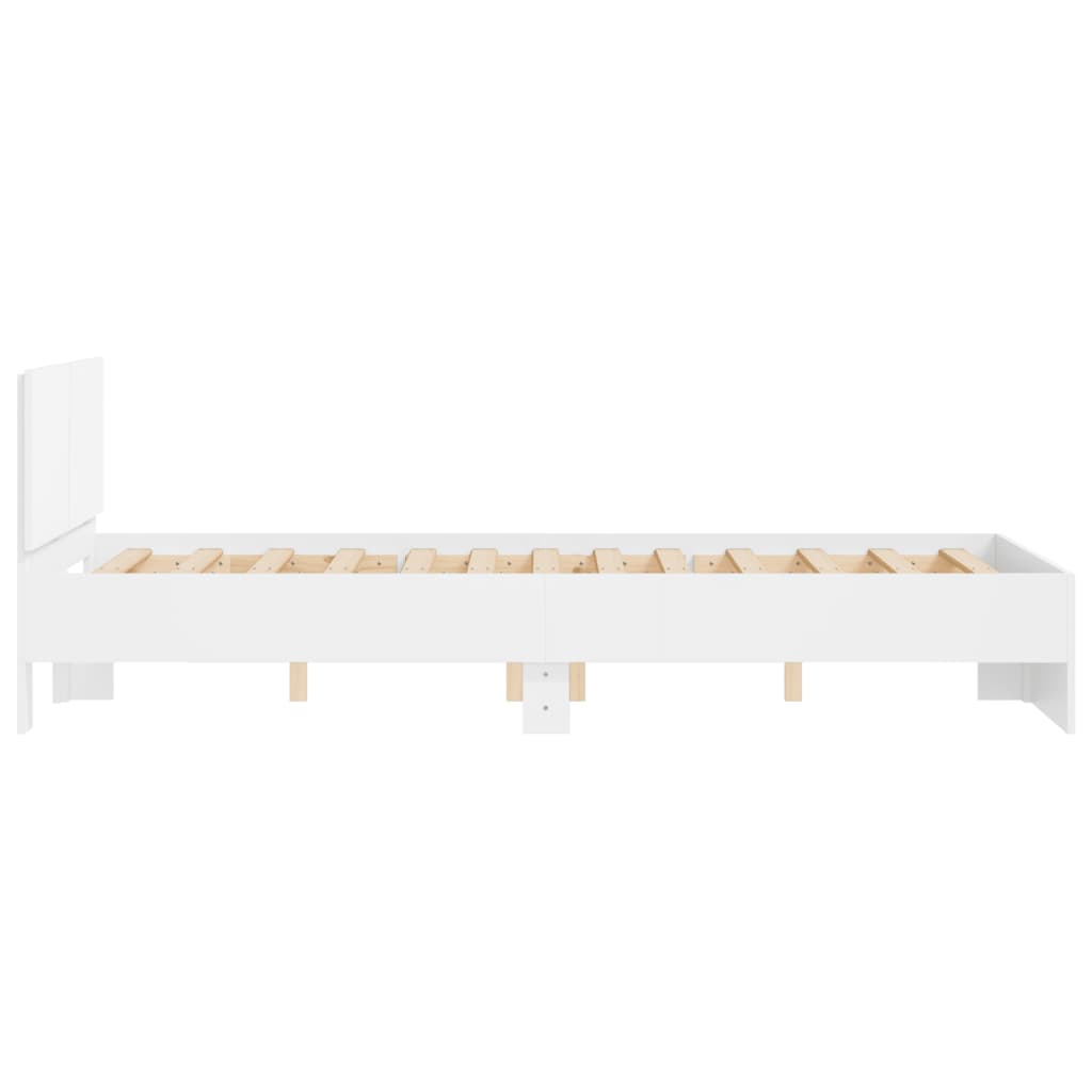 Bed Frame | White | Engineered Wood | Double | Robust | Bed Frame