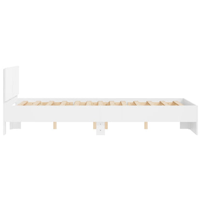 Bed Frame | White | Engineered Wood | Double | Robust | Bed Frame