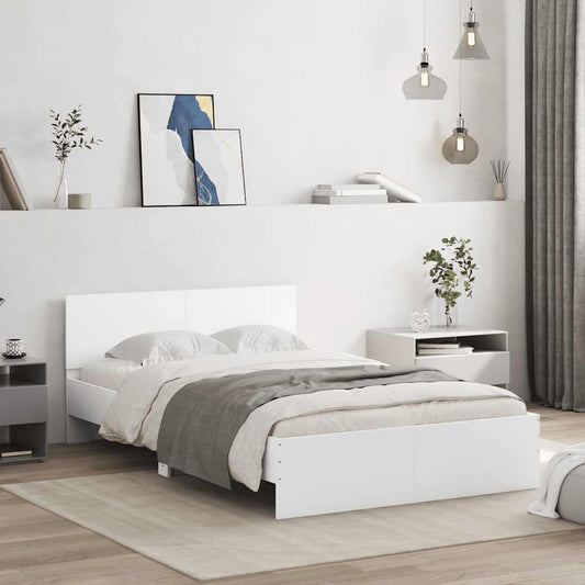 Bed Frame without Mattress White 135x190 cm Double