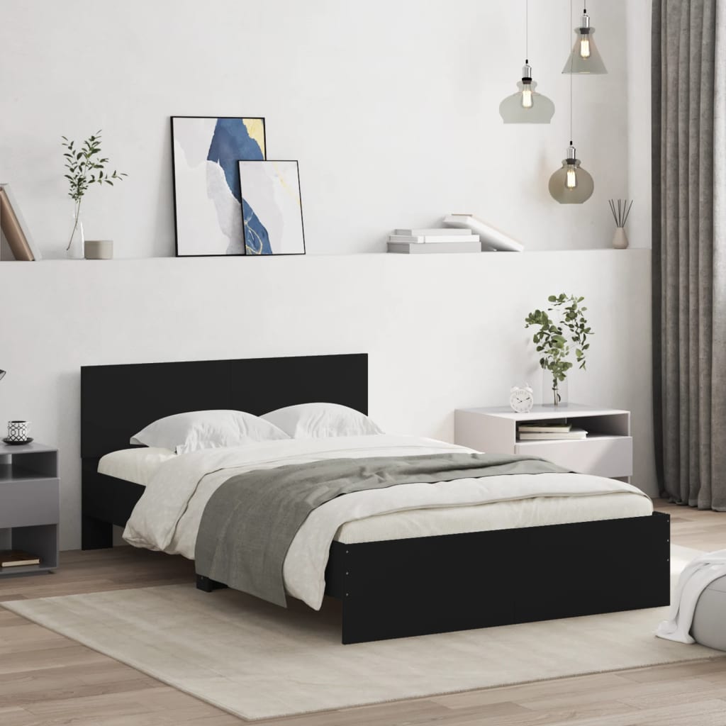 Bed Frame | Black | Engineered wood | Double | Tough | Bed Frame